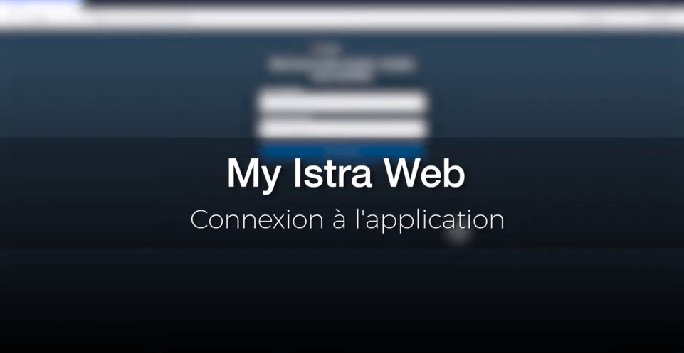 My Istra Web - Connexion à l'application