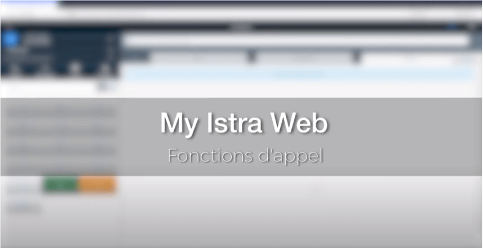 My Istra Web - Fonction d'appel